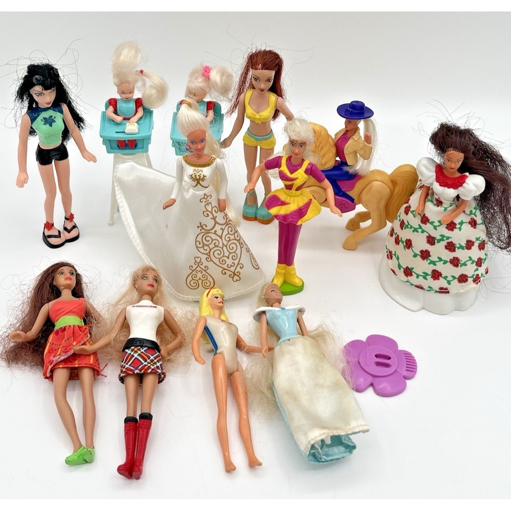 Lot of 12 Vintage McDonald's Barbie Kelly Happy Meal Toys Dolls 90s 2000s